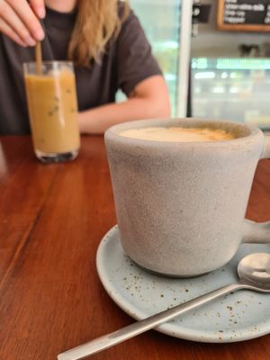 Soy latte at Another Clandestino in Holbox