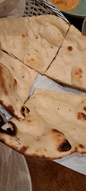Plain naan at Dhabba in Glasgow
