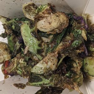 Peppercorn Brussels sprouts at Spicy Moon - 3rd St in New York City