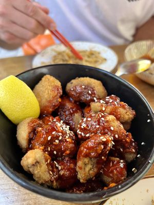 General Tso’s mushrooms - SO GOOD  at Spicy Moon - 3rd St in New York City