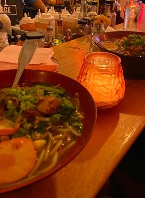 vegetable ramen  at Spicy Moon - 3rd St in New York City
