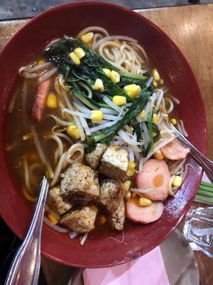 Vegetable ramen 素拉麵 🍜  at Spicy Moon - 3rd St in New York City