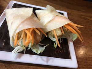 Vegan duck wrap 素食鴨卷  at Spicy Moon - 3rd St in New York City