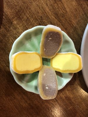 Mochi 麻糬 chocolate hazelnut ， mango   at Spicy Moon - 3rd St in New York City