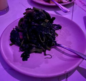 Pea leaves with garlic  at Spicy Moon - 3rd St in New York City