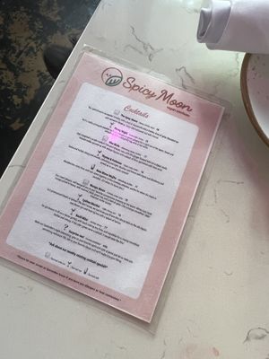 Menu  at Spicy Moon - 3rd St in New York City