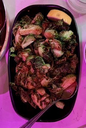 Peppercorn Brussel sprouts   at Spicy Moon - 3rd St in New York City