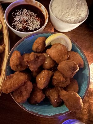 General Tsos Mushrooms, with sauce on the side. (Otherwise, it’s smothered)   at Spicy Moon - 3rd St in New York City