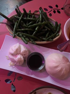 Buns and green beans   at Spicy Moon - 3rd St in New York City