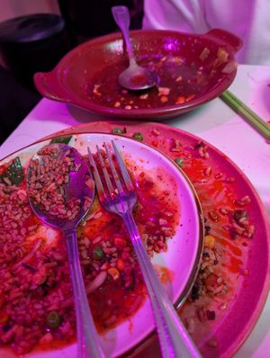 Greasy mess with bland tofu at Spicy Moon - 3rd St in New York City