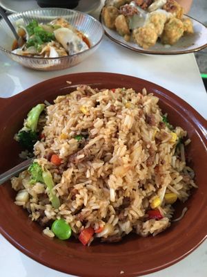 Vegetable Fried Rice w/Beyond Beef at Spicy Moon - 3rd St in New York City