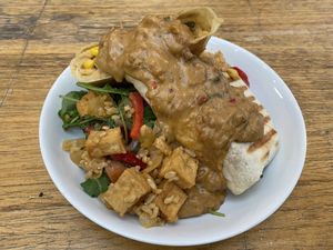 Thai spices tofu wrap at Lickety Split in Footscray