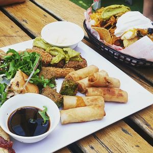 Share platter with nachos at Lickety Split in Footscray