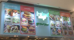 Some menu items at Beleaf Cafe in Canoga Park