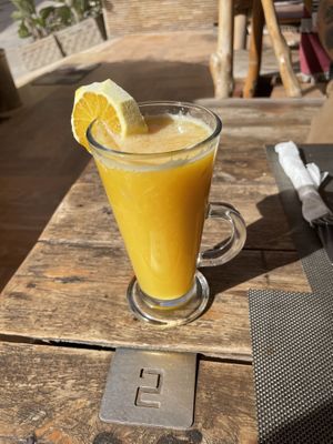 orange juice (20 dh)  at Adam's Cafe in Tamraght