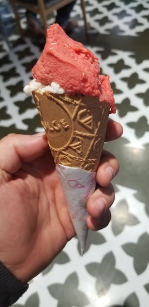 Strawberry almond ice cream at Almond House - Kukatpally in Hyderabad