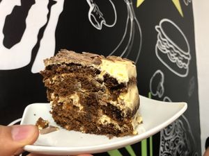 Torta de chocolate y maracuya at Mercy Vegan Food in Bogota