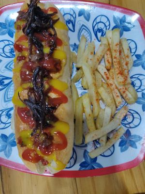 Hip Hop ( hot dog) at Mercy Vegan Food in Bogota