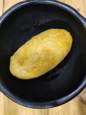 Pastel de yuca at Mercy Vegan Food in Bogota