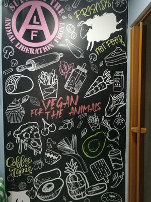 Mural at Mercy Vegan Food in Bogota