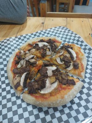 Pizza at Mercy Vegan Food in Bogota