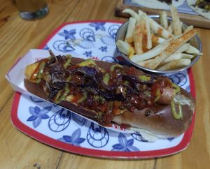 Hotdog at Mercy Vegan Food in Bogota