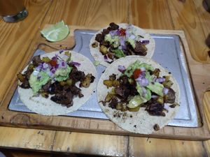 Tacos at Mercy Vegan Food in Bogota