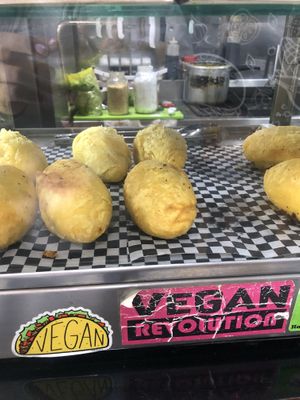 Pasteles de yuca   at Mercy Vegan Food in Bogota