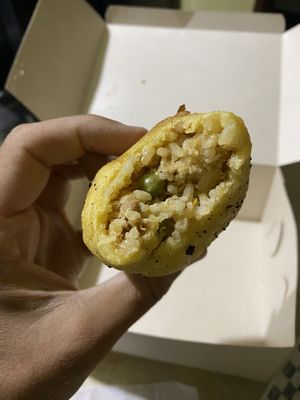 Pastel de yuka (relleno)  at Mercy Vegan Food in Bogota