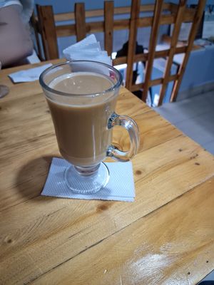 Vegan Latte at Mercy Vegan Food in Bogota