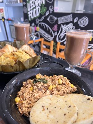 Tamal o tofus pericos   at Mercy Vegan Food in Bogota