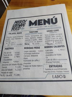 Menu Page 21@ at Mercy Vegan Food in Bogota