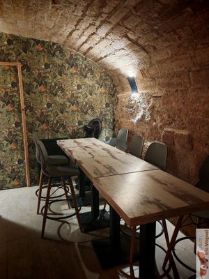 Seats downstairs at Green Gorilla in Montpellier