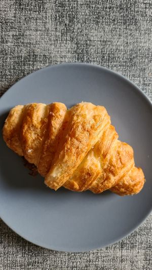 Plain croissant, take away at Szklarnia in Krakow