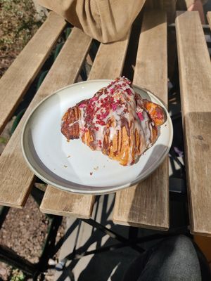 Another chocolate and cherry crossiant at Szklarnia in Krakow