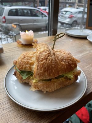 No-egg croissant  at Szklarnia in Krakow