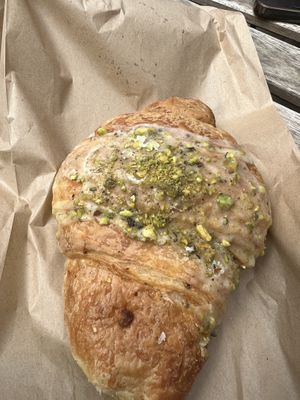 Pistache croissant   at Szklarnia in Krakow