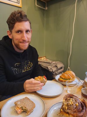 happy boyfriend 😄 at Szklarnia in Krakow