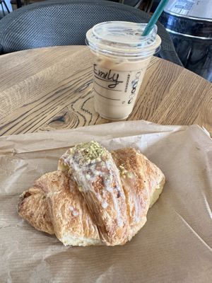 Pistachio Croissant   at Szklarnia in Krakow