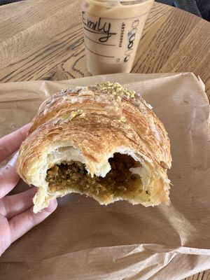 Pistachio Croissant  at Szklarnia in Krakow