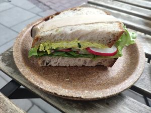 Sandwich at Szklarnia in Krakow