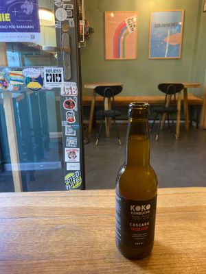 Cascara kombucha at Szklarnia in Krakow