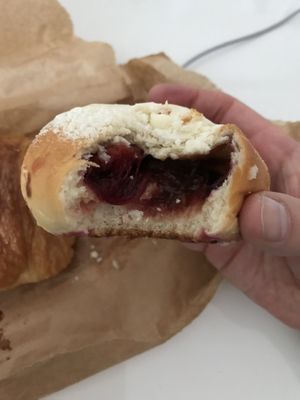 Plum bun  at Szklarnia in Krakow