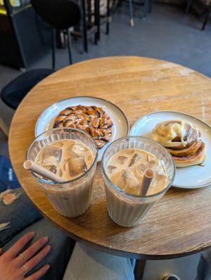 Iced coffees at Szklarnia in Krakow