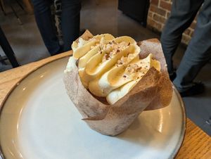 Carrot muffin at Szklarnia in Krakow