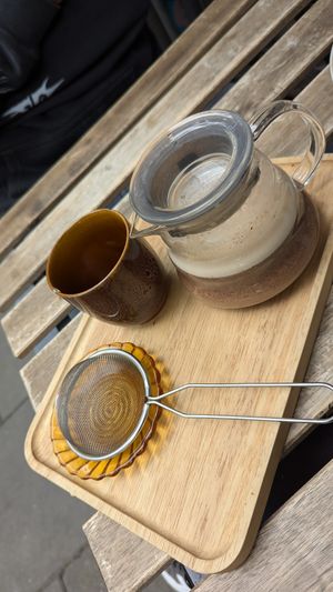 Choco chai latte at Szklarnia in Krakow