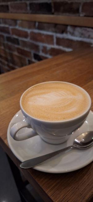 Oat latte at Szklarnia in Krakow