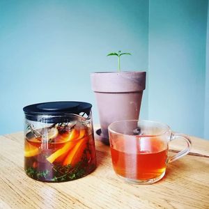 Thyme infusion with orange at Szklarnia in Krakow