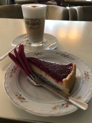 Mohn Käsekuchen  at Cafe Jasmin in Munich