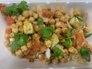 Chana chaat (Chick pea salad)  at Naan-ya Business in Saint John